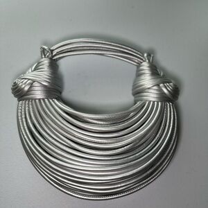 Silver Sculptural Crescent Bag